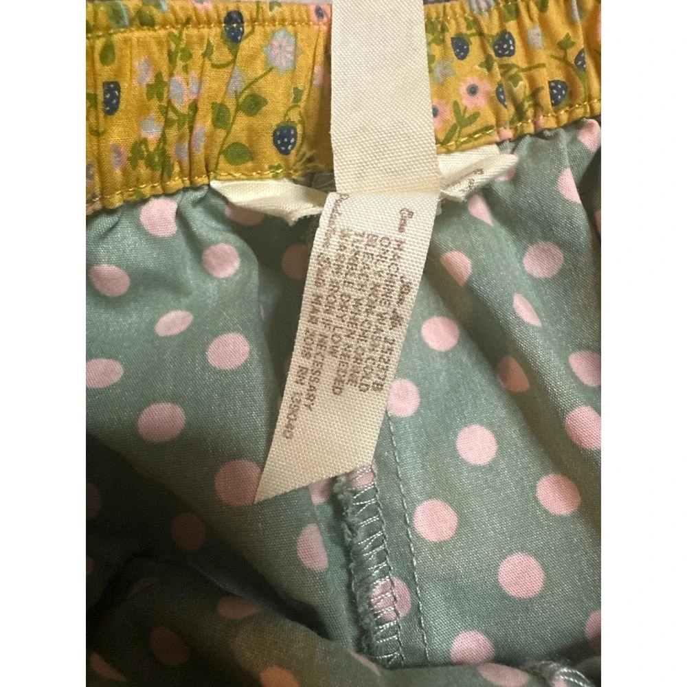 Matilda Jane x Joanna Gaines Short Polka Dot Bubble Bloomer Green Yellow Girls 8